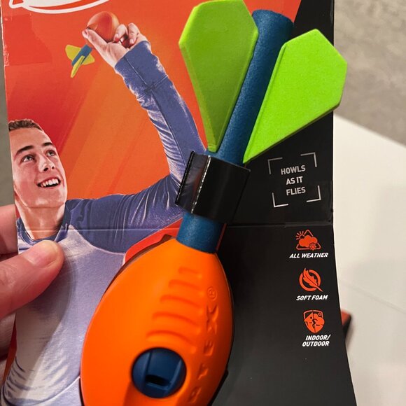 Nerf Mini Foam Vortex Aero Howler Football (TWO!) Whistling Sports Toy (new/h) - Picture 7 of 9